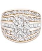 Diamond Oval Cluster Ring (2 Ct. T.w.) Ring In 14k Gold