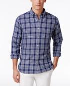 Brooks Brothers Red Fleece Men's Slim-fit Plaid Linen Blend Shirt