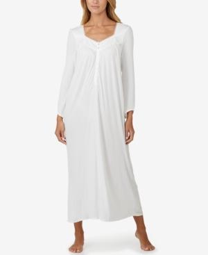 Eileen West Lace-trimmed Ballet-length Knit Nightgown