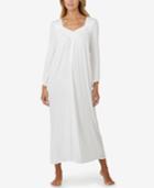 Eileen West Lace-trimmed Ballet-length Knit Nightgown