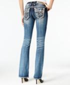 Rock Revival Embroidered Medium Blue Wash Bootcut Jeans