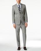 Marc New York By Andrew Marc Men's Black And White Plaid Slim-fit Suit