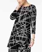 Alfani Geo-print High-low Tunic Top, Created For Macy's