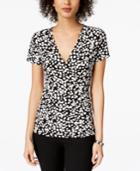 Kasper Petite & Missy Faux-wrap Top