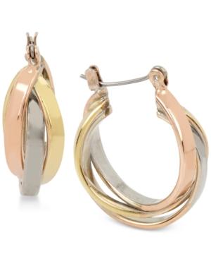 Kenneth Cole New York Tri-tone Twisted Triple-hoop Earrings