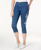 Charter Club Embroidered Capri Jeans, Created For Macy's
