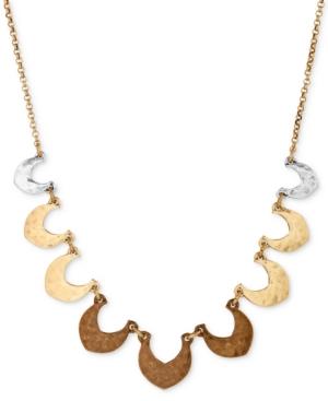 Lucky Brand Tri-tone Hammered-look Collar Necklace