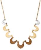 Lucky Brand Tri-tone Hammered-look Collar Necklace