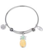 Unwritten You Are The Pineapple Of My Eye Enamel Bangle Bracelet In Stainless Steel