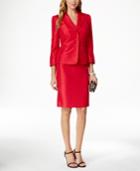 Le Suit Three-button Shimmer Skirt Suit