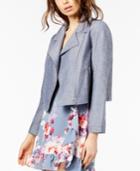 Jill Jill Stuart Chambray Moto Jacket