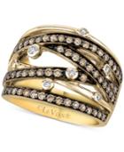 Le Vian Chocolatier Diamond Crisscross Ring (1 Ct. T.w.) In 14k Gold
