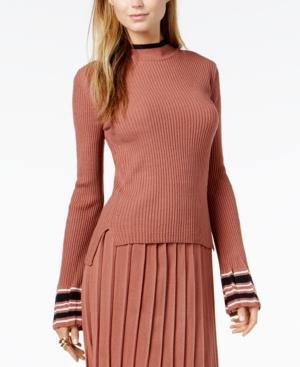 J.o.a. Ribbed Flared-sleeve Sweater