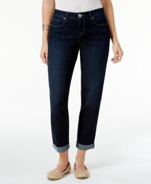 Style & Co. Curvy-fit Caneel Wash Cuffed Boyfriend Jeans, Only At Macy's