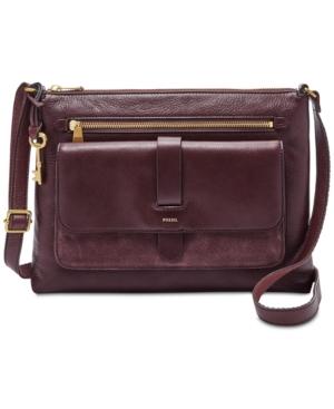 Fossil Kinley Medium Suede Trim Crossbody