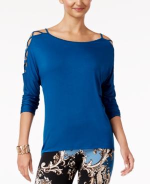 Thalia Sodi Lattice-detail Top, Created For Macy's