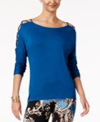 Thalia Sodi Lattice-detail Top, Created For Macy's