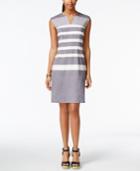Tommy Hilfiger Striped Cap-sleeve Dress, Only At Macys.com
