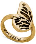 Lucky Brand Gold-tone Butterfly Wing Statement Ring