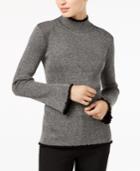 Calvin Klein Contrast-trim Mock-neck Sweater