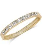 Charter Club Gold-tone Crystal Bangle Bracelet