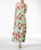 The Edit By Seventeen Juniors' Cutout Tropical-print Maxi Dress, Only At Macy's