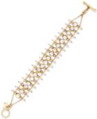 Lucky Brand Gold-tone Mother-of-pearl-look Ladder Toggle Bracelet