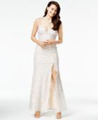 B Darlin Juniors' Rhinestone-lace Gown, A Macy's Exclusive Style