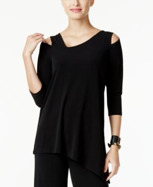 Alfani Petite Asymmetrical Cold-shoulder Top, Only At Macy's
