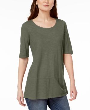 Eileen Fisher Hemp Organic Cotton Elbow-sleeve Tunic, Created For Macy's