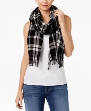Eileen Fisher Wool-cashmere Plaid Scarf
