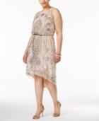 Adrianna Papell Plus Size Embellished A-line Dress