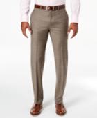 Tommy Hilfiger Men's Modern-fit Stretch Tan Sharkskin Suit Pants