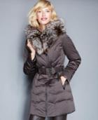 The Fur Vault Fox-fur-trim Belted Quilted Puffer Parka