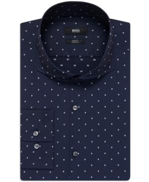 Boss Men's Slim-fit Embroidered Dress Shirt