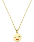 Kate Spade New York Gold-tone Winking Emoji Pendant Necklace