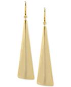 Robert Lee Morris Soho Gold-tone Triangle Drop Earrings