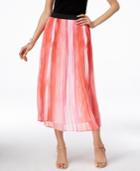 Ny Collection Printed Crinkled Midi Skirt