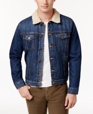 Tommy Hilfiger Men's Rider Denim Jacket With Fleece Collar