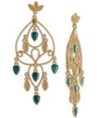 Rachel Rachel Roy Gold-tone Colored Stone Chandelier Earrings