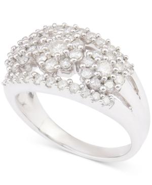 Diamond Trio Cluster Ring (1 Ct. T.w.) In 14k White Gold