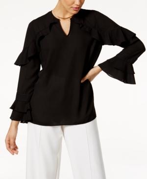 Alfani Prima Ruffle-sleeve Top, Only At Macy's