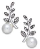 Inc International Concepts Silver-tone Pave And Imitation Crystal Ear Climber Earrings, Only At Macy's