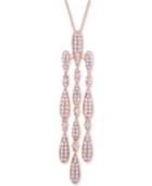 Wrapped In Love Diamond Chandelier Pendant Necklace (3/4 Ct. T.w.) In 14k Rose Gold, Created For Macy's
