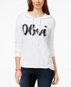 Pretty Rebellious Juniors' Obvi Glitter Graphic Pullover Hoodie