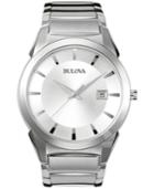 Bulova Men's Stainless Steel Bracelet Watch 38mm 96b015