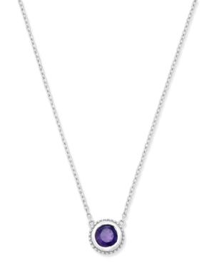 Amethyst Milgrain Pendant Necklace (1/2 Ct. T.w.) In Sterling Silver
