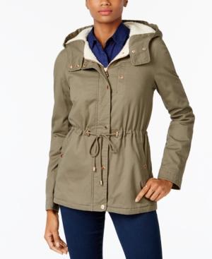 Collection B Juniors' Faux-fur-lined Anorak