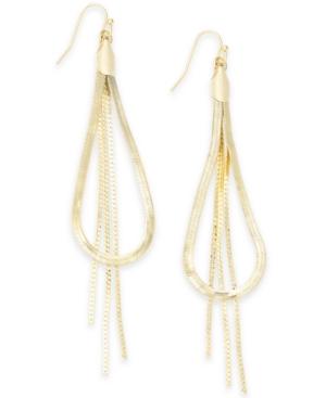 Thalia Sodi Gold-tone Multi-chain Drop Earrings, Created For Macy's