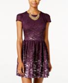 B Darlin Juniors' Lace A-line Dress